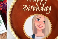 Happy Birthday Cake Photo Frame candy and stars 220x150 - Photo Frame brown classic elliptic Frame