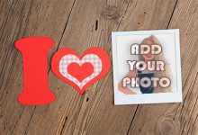 I love you with decorated heart Romantic photo frame 220x150 - good night my life photo