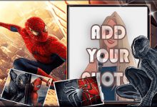 Spiderman on action kids cartoon photo frame 220x150 - Write your Name on wishing to you happy birthday animation cack gif