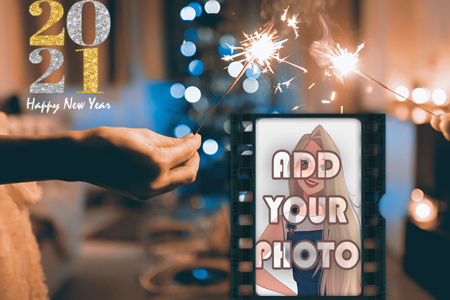 happy new year 2021 photo frame with new hopes - happy new year 2021 photo frame with new hopes