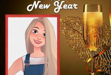 happy new year drink photo frame 220x150 - Write your name on Happy Birthday