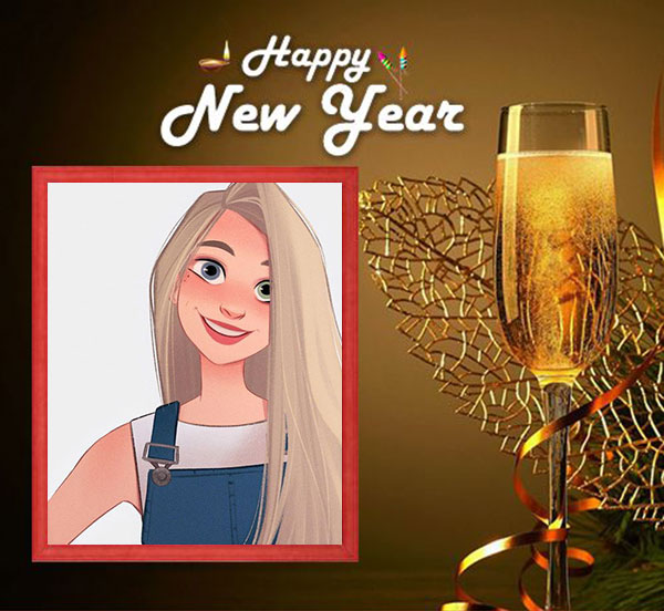 happy new year drink photo frame - happy new year drink photo frame