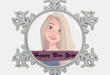 happy new year snow photo frame 220x150 - write your names on lighting love heart gif image