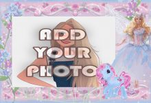 horse of nice fairy kids cartoon photo frame 220x150 - Write name on birthday photo