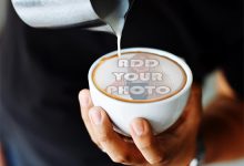 latte coffee mug photo frame 220x150 - frame png love