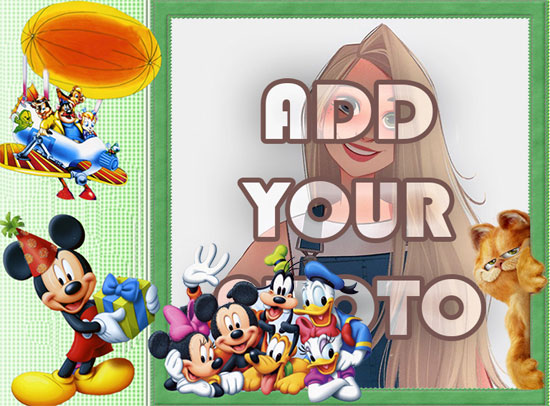 mickey mouse party kids cartoon photo frame - mickey mouse party kids cartoon photo frame