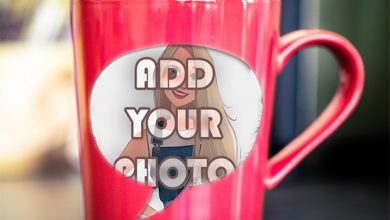 Photo of red lovely mug photo frame