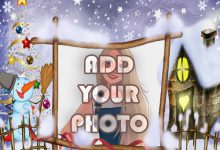 snow garden kids cartoon photo frame 220x150 - write your name on i love you so much
