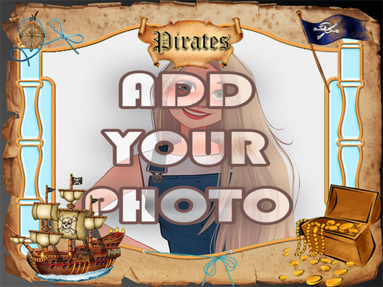 the Pirates kids cartoon photo frame - the Pirates kids cartoon photo frame