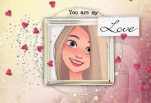 condolence picture frame romantic frame 220x150 - write your  name on i love you in glitter GIF photo
