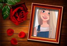 love shape photo frames romantic frame 220x150 - write a character on smiley with heart shaped eyes image