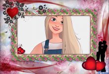 romantic picture frames romantic frame 220x150 - write your name on Thanks for adding me Gif