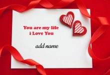 Add Name On you are my life i love you photo 220x150 - write yours two characters on kids lover eyes