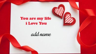 Photo of Add Name On you are my life i love you photo