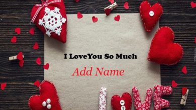 Photo of Add Name on i love you so much photo
