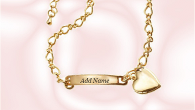 Photo of Add name on heart charm bracelet gold plated