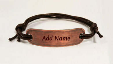 Photo of Personalized copper bracelet with name for profile photos