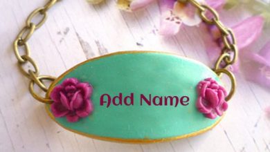 Photo of Write your name on a beautiful flower bracelet