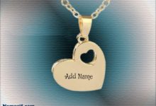 add name on Love Heart gold necklace jewelry 220x150 - write your name on tree reflection on water gif photo