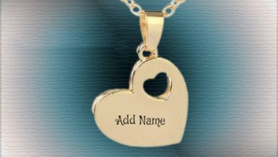 Photo of add name on Love Heart gold necklace jewelry