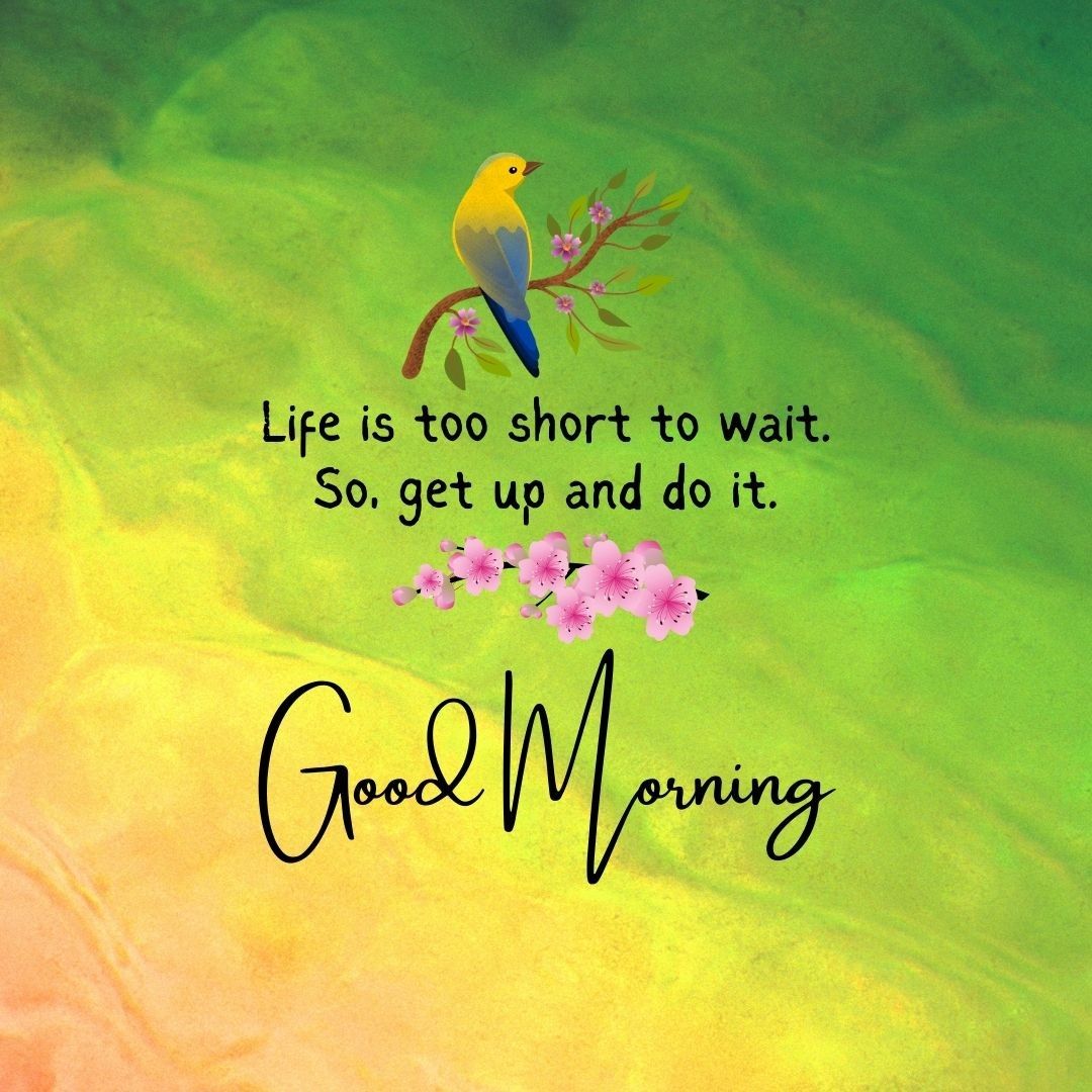 good morning Life is too short to wait and do it photo - good morning Life is too short to wait and do it photo