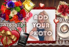 photo frame gifts of love for the most beautiful my love 220x150 - write your names on swan lovers gif photo