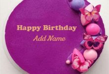 add a name in golden font on a beautiful birthday cake 220x150 - thirteenth birthday cake photo