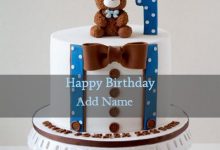 add name on 1st birthday cake photo 220x150 - Photo frame with red heart cake