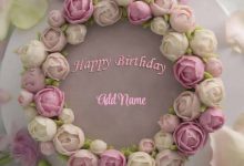 add name on Happy Birthday cake celebrate your birthday Photo 220x150 - bloto the nice doggy kids cartoon photo frame