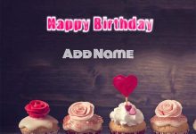 add name on birthday small cakes 220x150 - Happy birthday greetings photo