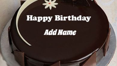 Photo of add name on chocolate birthday cake