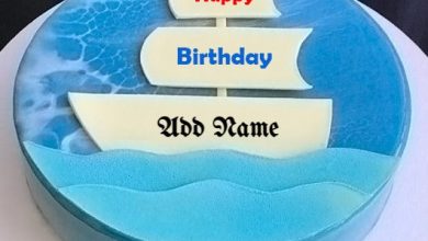 Photo of add name on ship birthday cake photo