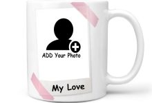 add you photo on cute mug with my love word 220x150 - photo frame white cover love book