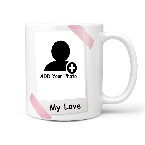 add you photo on cute mug with my love word - add you photo on cute mug with my love word