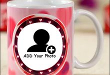 add your photo on heart frame mug personalised 220x150 - smash cake photo