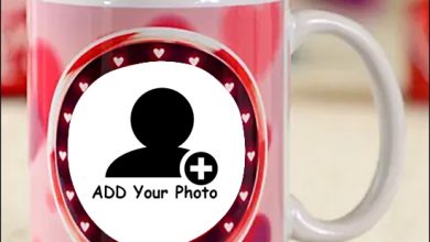 Photo of add your photo on heart frame mug personalised
