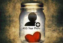 add your photo on love jar photo frame 220x150 - write name on animated flower for you