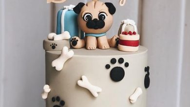 Photo of cute dog cake photo