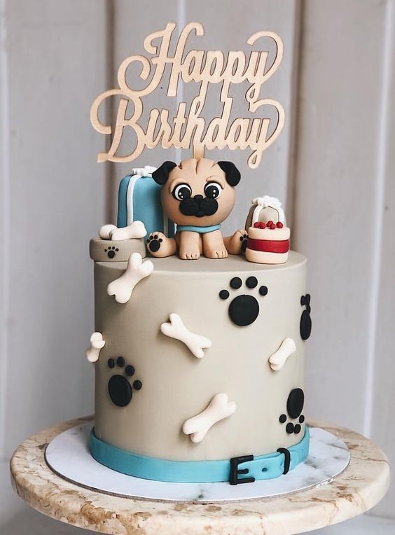 cute dog cake photo - cute dog cake photo