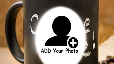 Photo of mug photo frame add your photo on coffee mug